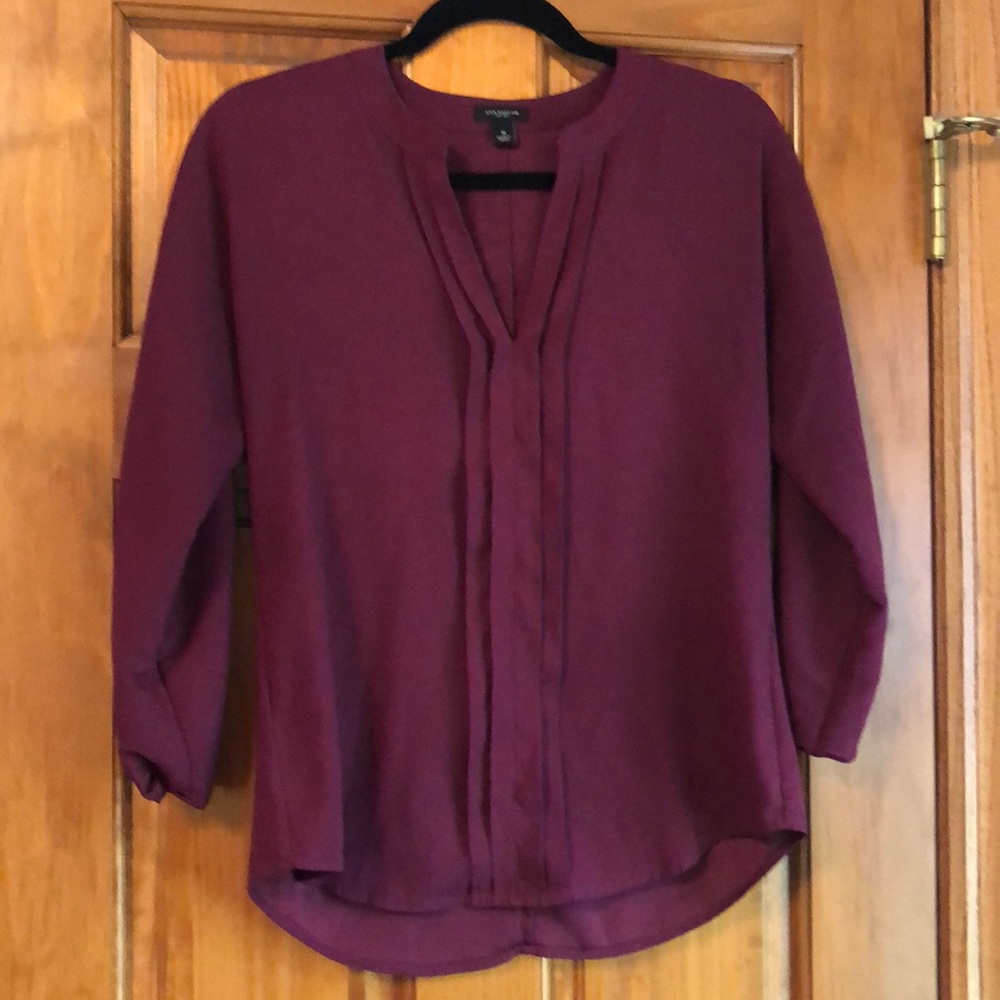 Wine 3/4 Ann Taylor top